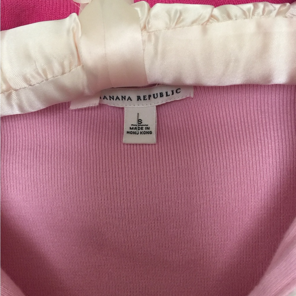 Vintage Retro Banana Republic Zip-up Sweatshirt Pink two tone Small - Picture 2 of 8